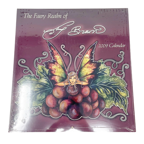 Amy Brown "Faery Realm" 2009 Fantasy Fairy Art Print Calendar SEALED New Faeries - Picture 1 of 3